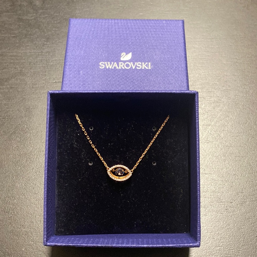 Sworovski evil eye necklace